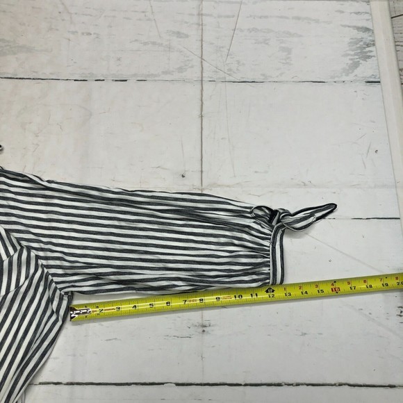 Max Studio Women 3/4 Sleeve Blouse Top Shirt Plus Size 1X Stripes M015 -19 - Picture 5 of 13